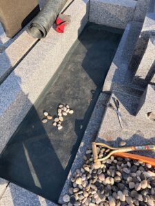 防草シート、草取り